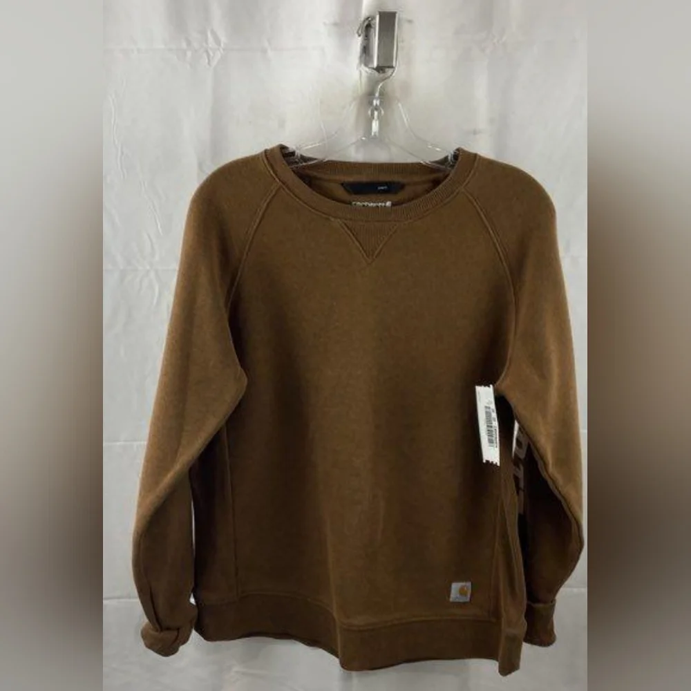 Carhartt Midweight Crewneck Block Logo Sleeve Graphic Sweatshirt Size L Like New - Picture 2 of 5
